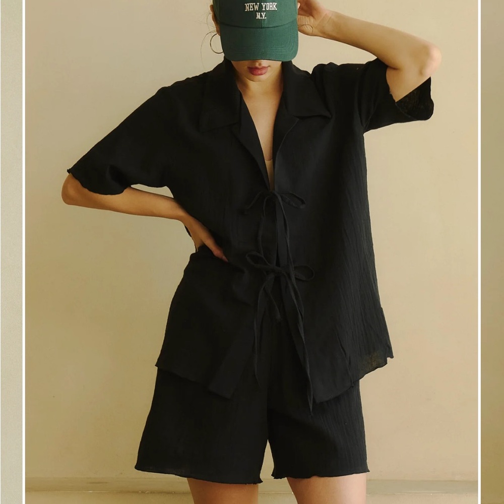{Nothing Fits But} Triple Muslin Nursing Top & Short Set